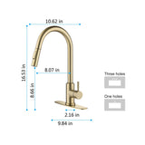 Touch Kitchen Faucet w/Pull Down Sprayer Single Handle Sink Faucets