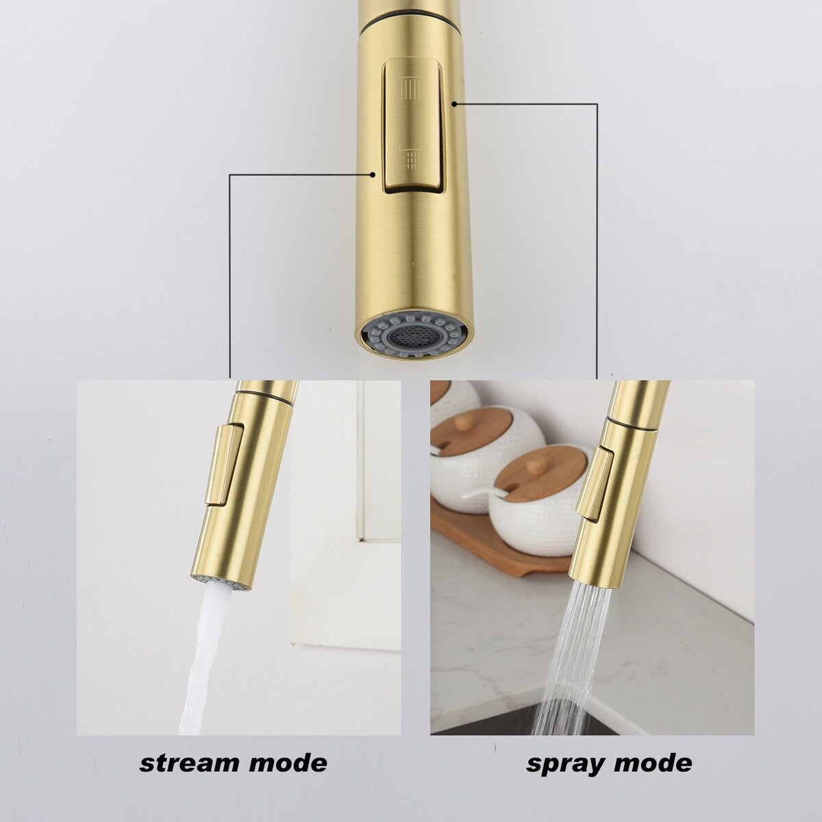 Touch Kitchen Faucet w/Pull Down Sprayer Single Handle Sink Faucets