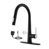 Touch-less Single Handle with Plate Modern Kitchen Sink Faucets