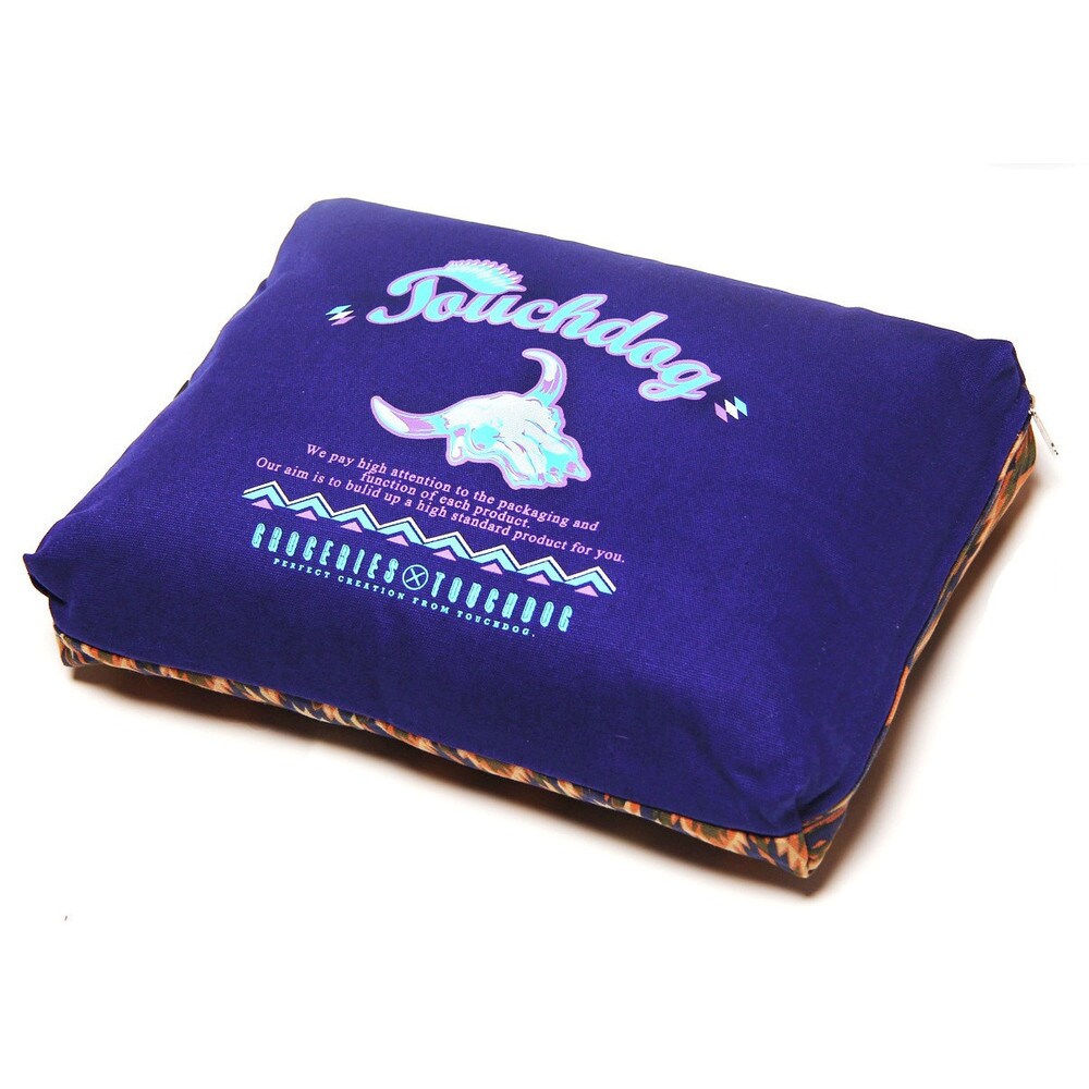 Touchdog 70's Vintage-Tribal Throwback Diamond Patterned Ultra-Plush Rectangular-Boxed Dog Bed