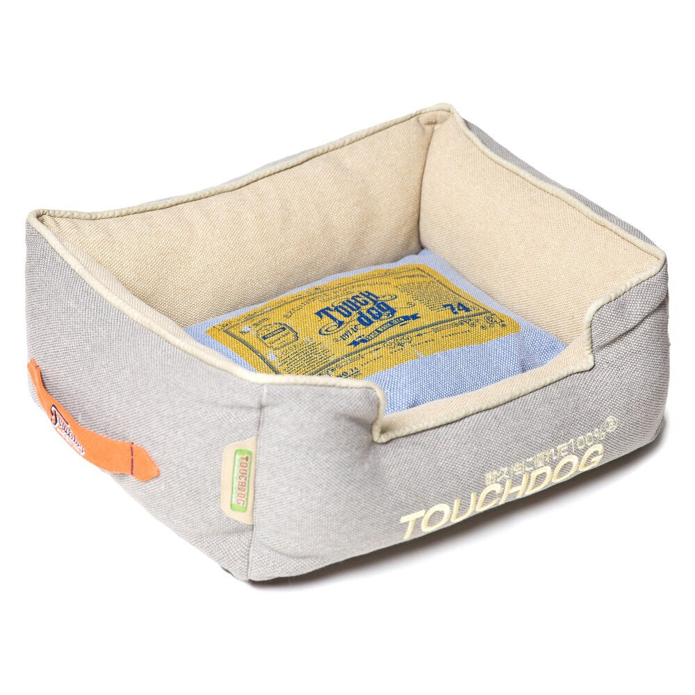Touchdog Original Denim Classical Rectangular and Reversible Dog Bed