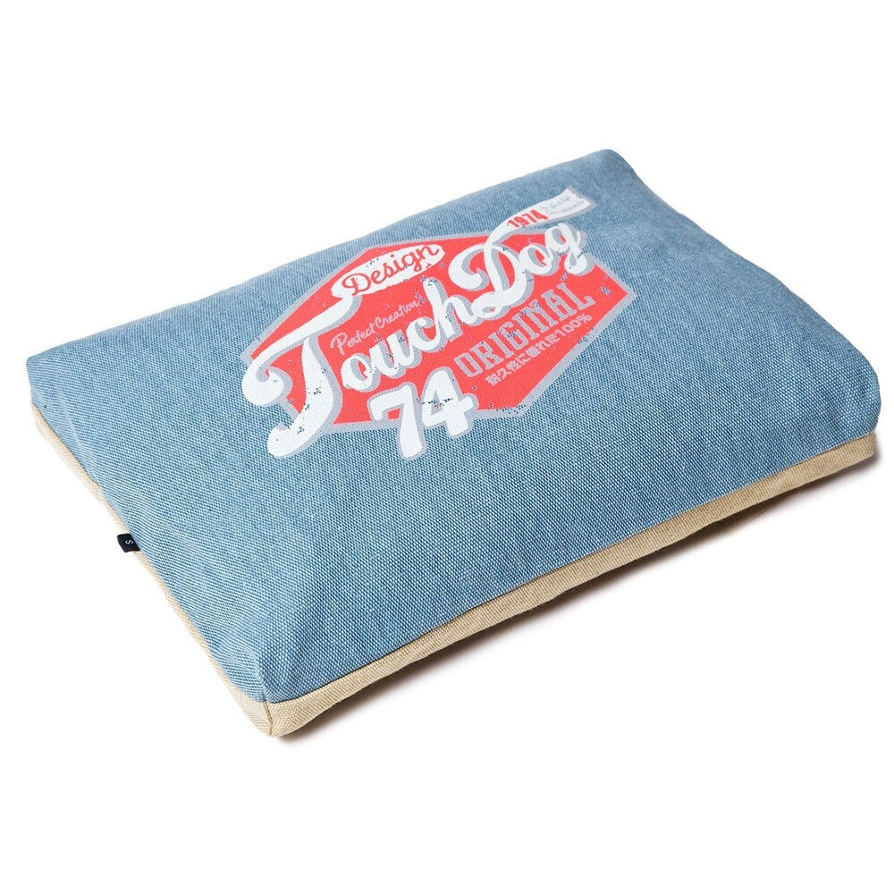 Touchdog Original Sporty Vintage Throwback Reversible Plush Rectangular Dog Bed