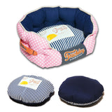 Touchdog Polka-Striped Polo Rounded Fashion Dog Bed