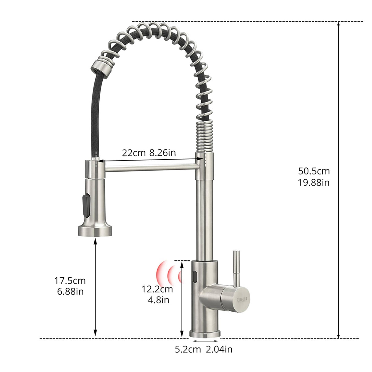 Touchless Pull Down Kitchen Faucet Single Handle Commercial Kitchen Sink Faucets With Sprayer Smart Single Hole Taps With Valve