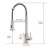 Touchless Pull Down Kitchen Faucet Single Handle Commercial Kitchen Sink Faucets With Sprayer Smart Single Hole Taps With Valve