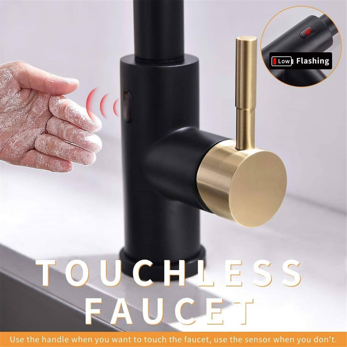 Touchless Pull Down Kitchen Faucet Single Handle Commercial Kitchen Sink Faucets With Sprayer Smart Single Hole Taps With Valve