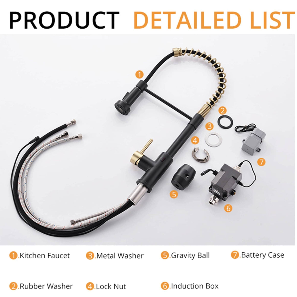 Touchless Pull Down Kitchen Faucet Single Handle Commercial Kitchen Sink Faucets With Sprayer Smart Single Hole Taps With Valve