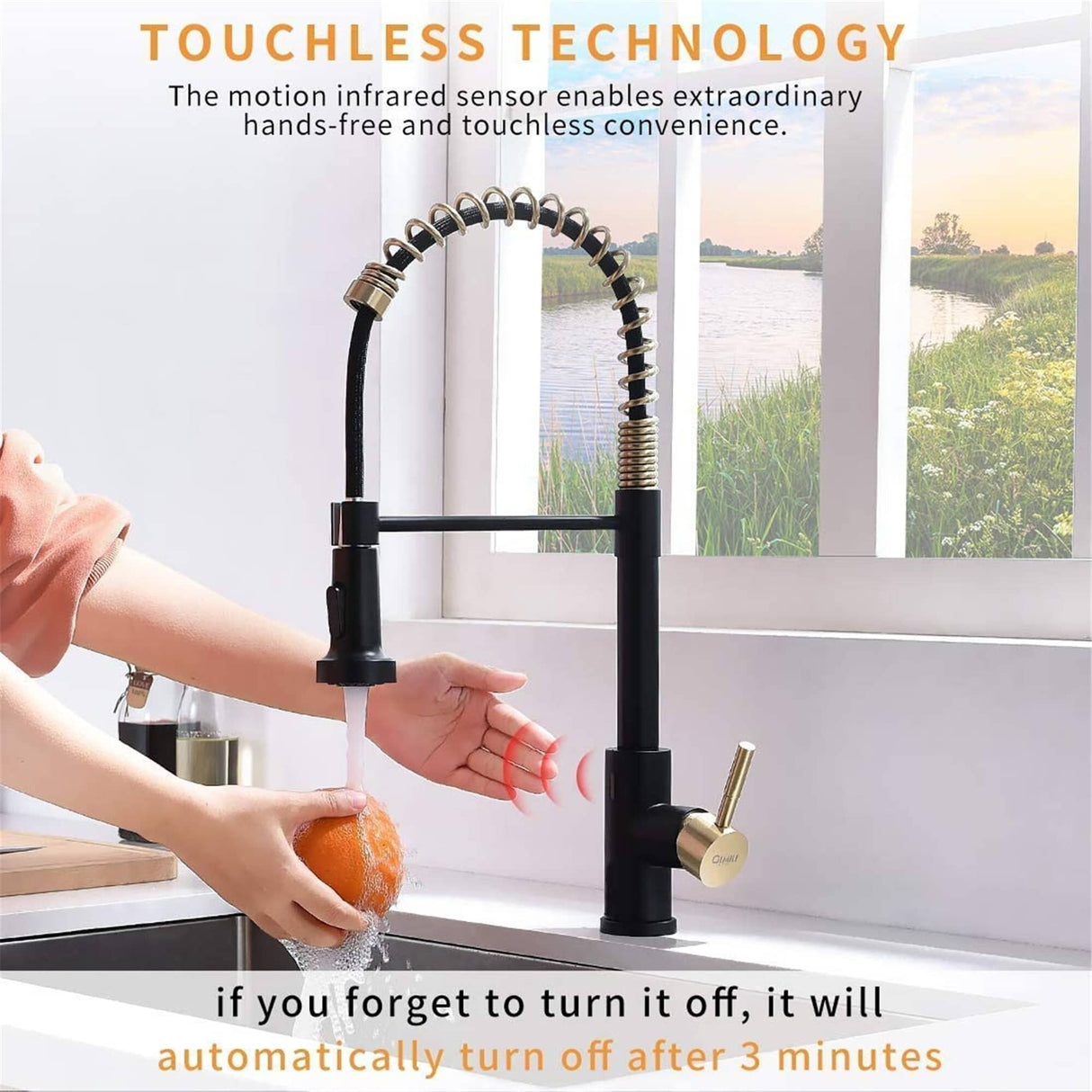 Touchless Pull Down Kitchen Faucet Single Handle Commercial Kitchen Sink Faucets With Sprayer Smart Single Hole Taps With Valve