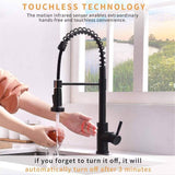 Touchless Pull Down Kitchen Faucet Single Handle Commercial Kitchen Sink Faucets With Sprayer Smart Single Hole Taps With Valve