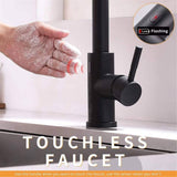 Touchless Pull Down Kitchen Faucet Single Handle Commercial Kitchen Sink Faucets With Sprayer Smart Single Hole Taps With Valve
