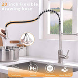 Touchless Pull Down Kitchen Faucet Single Handle Commercial Kitchen Sink Faucets With Sprayer Smart Single Hole Taps With Valve