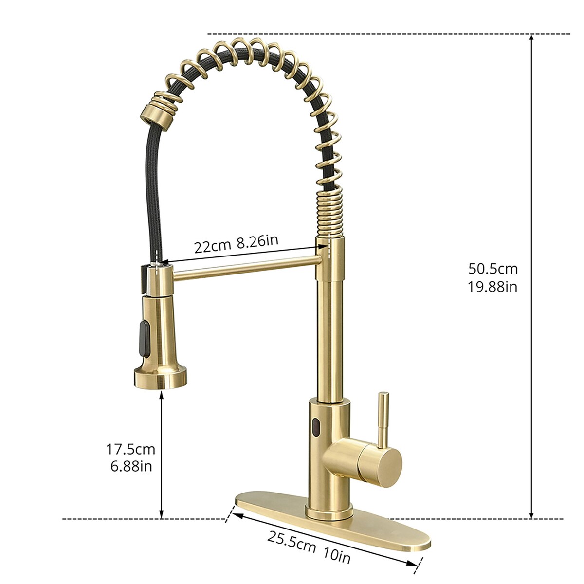 Touchless Stainless Steel 2-Function Pull-out Kitchen Sink Faucet