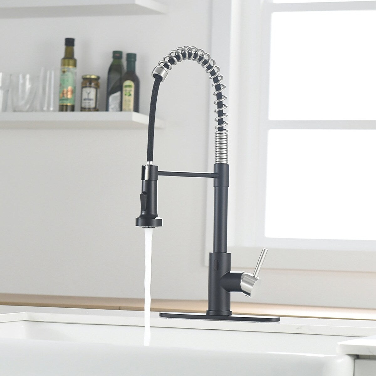Touchless Stainless Steel 2-Function Pull-out Kitchen Sink Faucet