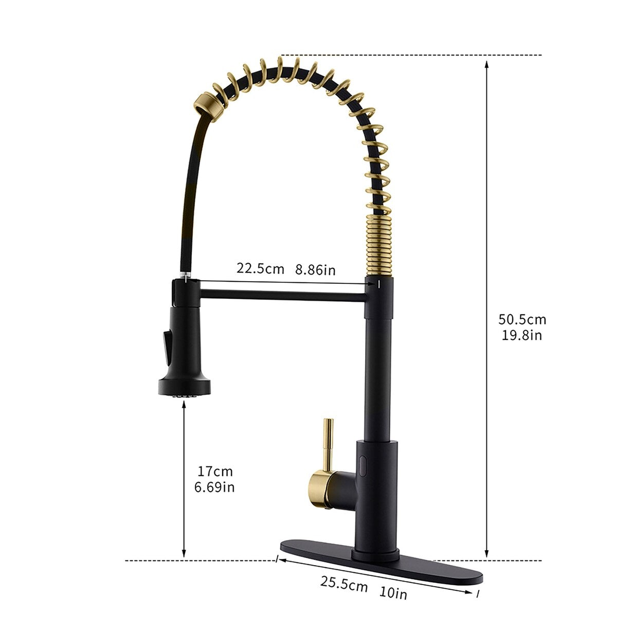 Touchless Stainless Steel 2-Function Pull-out Kitchen Sink Faucet