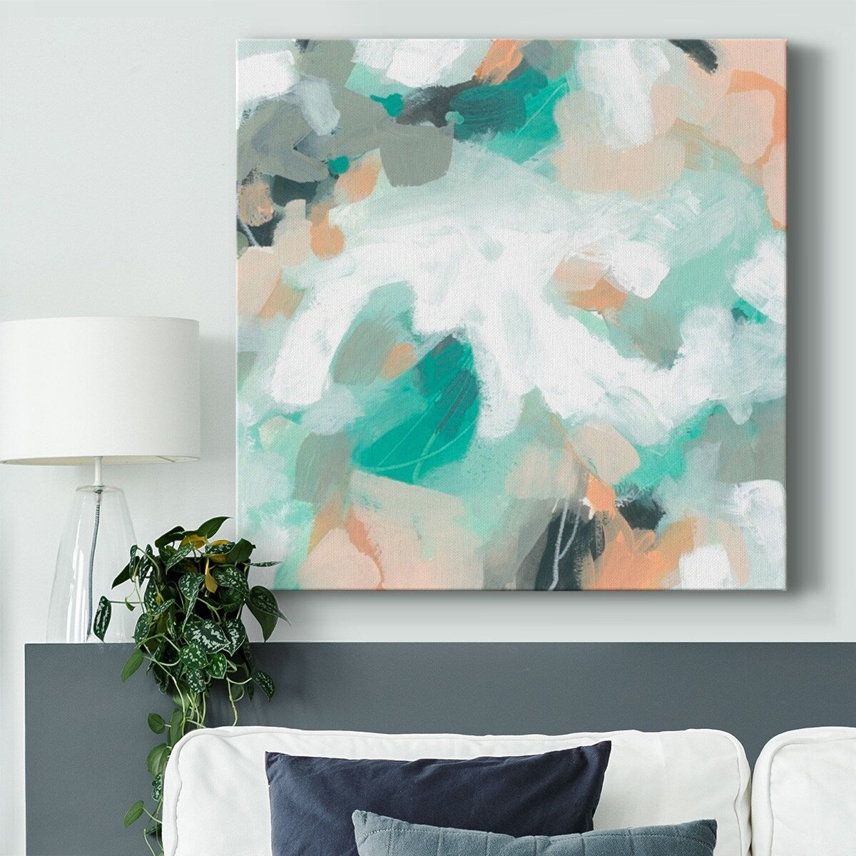 Tourmaline Swirl II-Gallery Wrapped Canvas