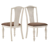Tournus Dual-tone Solid Rubberwood Round Dining Table Set by iNSPIRE Q Classic