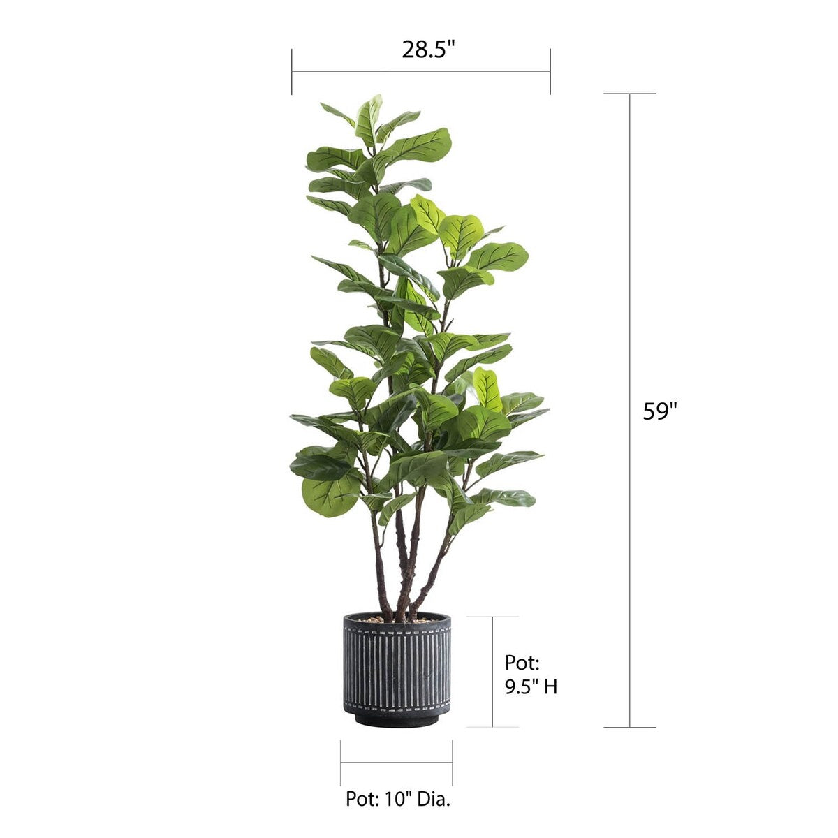 Towering 59" Fiddle Leaf Tree
