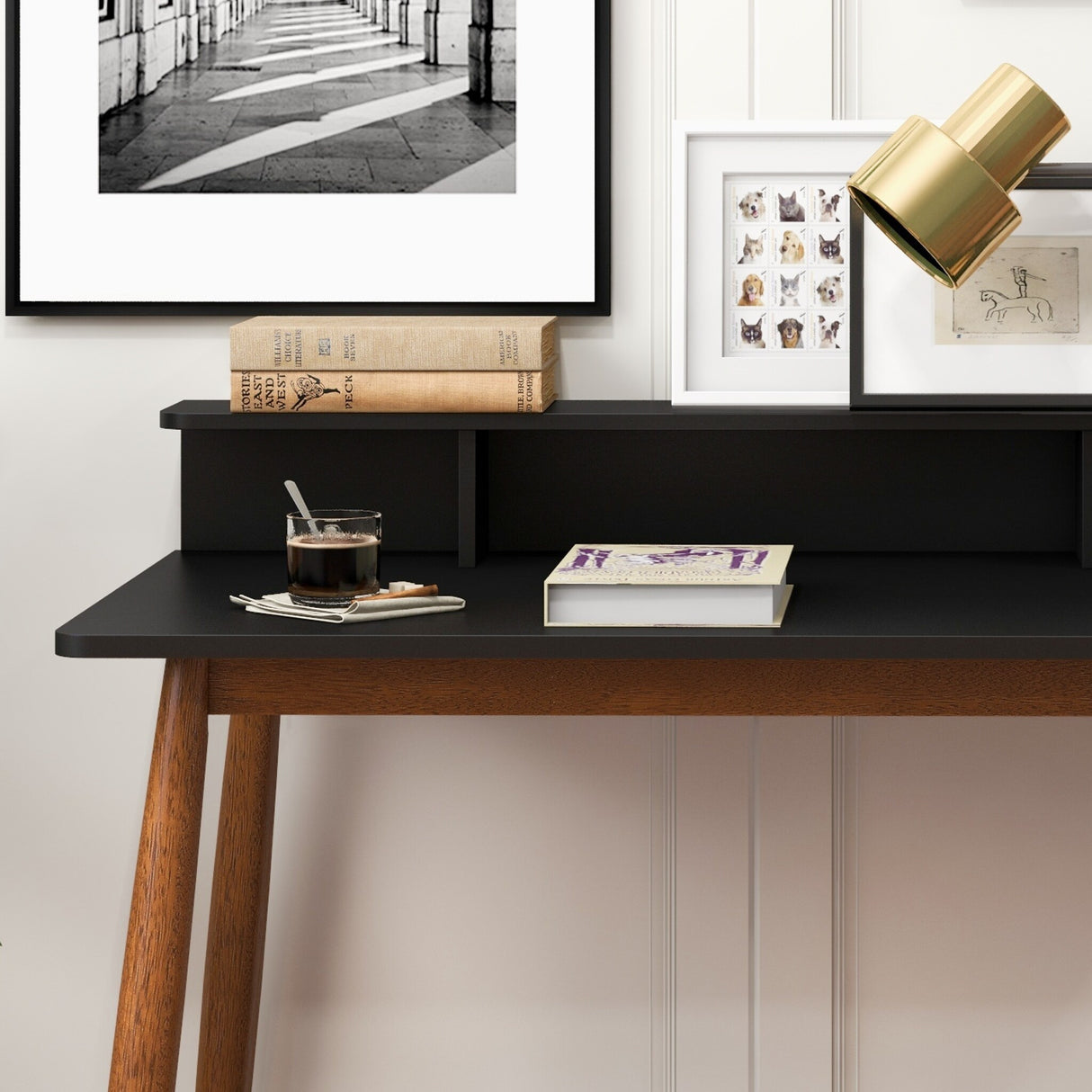 Townes Mid-Century Modern Rectangular Solid Wood Desk