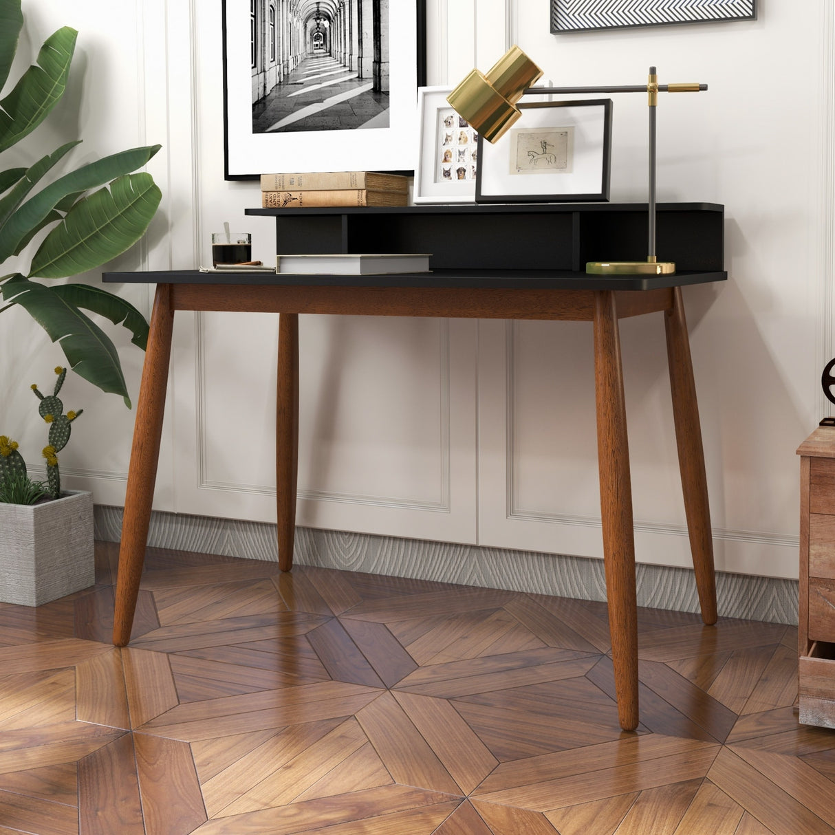 Townes Mid-Century Modern Rectangular Solid Wood Desk