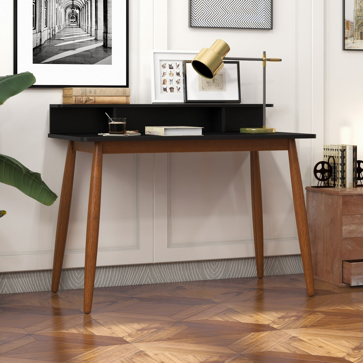 Townes Mid-Century Modern Rectangular Solid Wood Desk