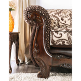 Rend Traditional Faux Leather Rolled Arms Tufted Sofa by Furniture of America