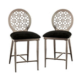 Furniture of America Tend Contemporary Silver Counter Chairs (Set of 2)
