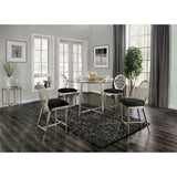Furniture of America Tend Contemporary Silver Counter Chairs (Set of 2)