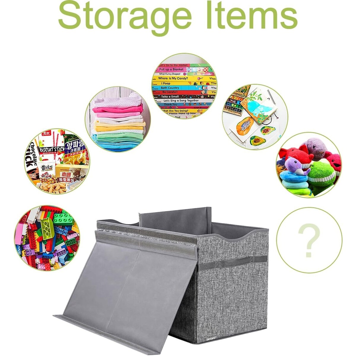 Toy Box Chest, Collapsible Sturdy Storage Bins