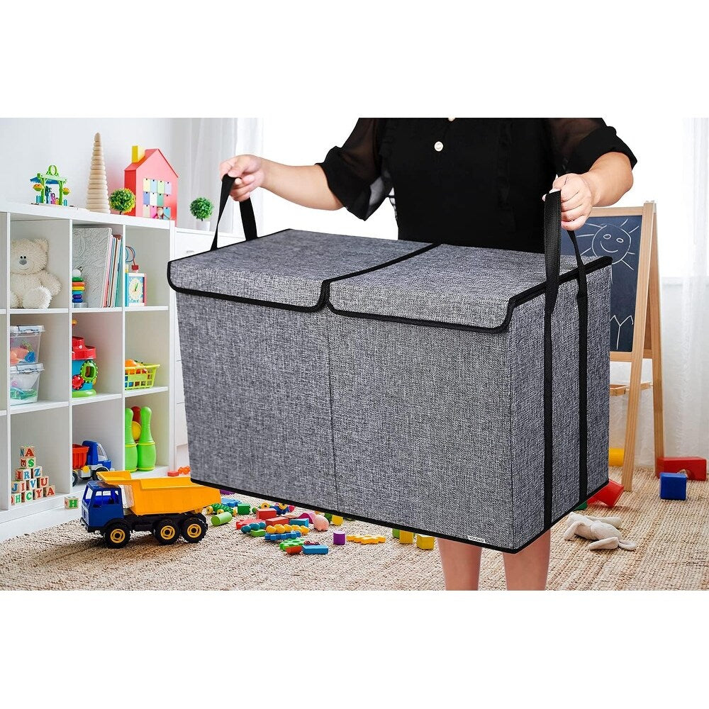 Toy Box Chest, Collapsible Sturdy Storage Bins
