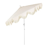 Tracy 9 ft. Classic Cottage Tassel Market Patio Umbrella with Auto-Tilt, Crank, Wind Vent and UV Protection, by JONATHAN Y