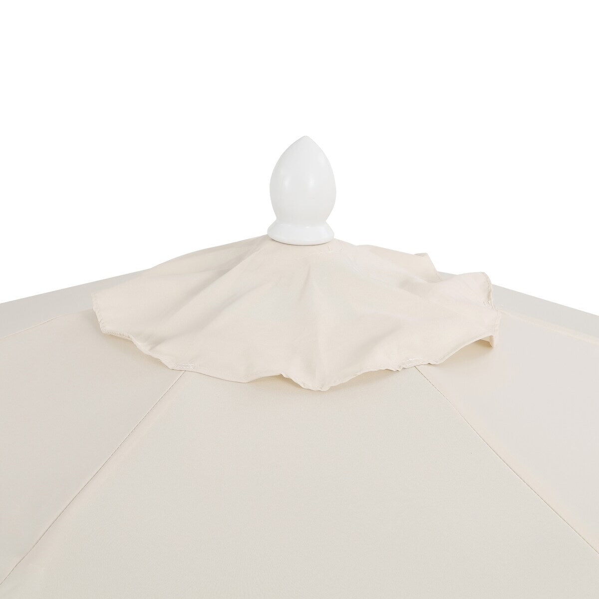 Tracy 9 ft. Classic Cottage Tassel Market Patio Umbrella with Auto-Tilt, Crank, Wind Vent and UV Protection, by JONATHAN Y