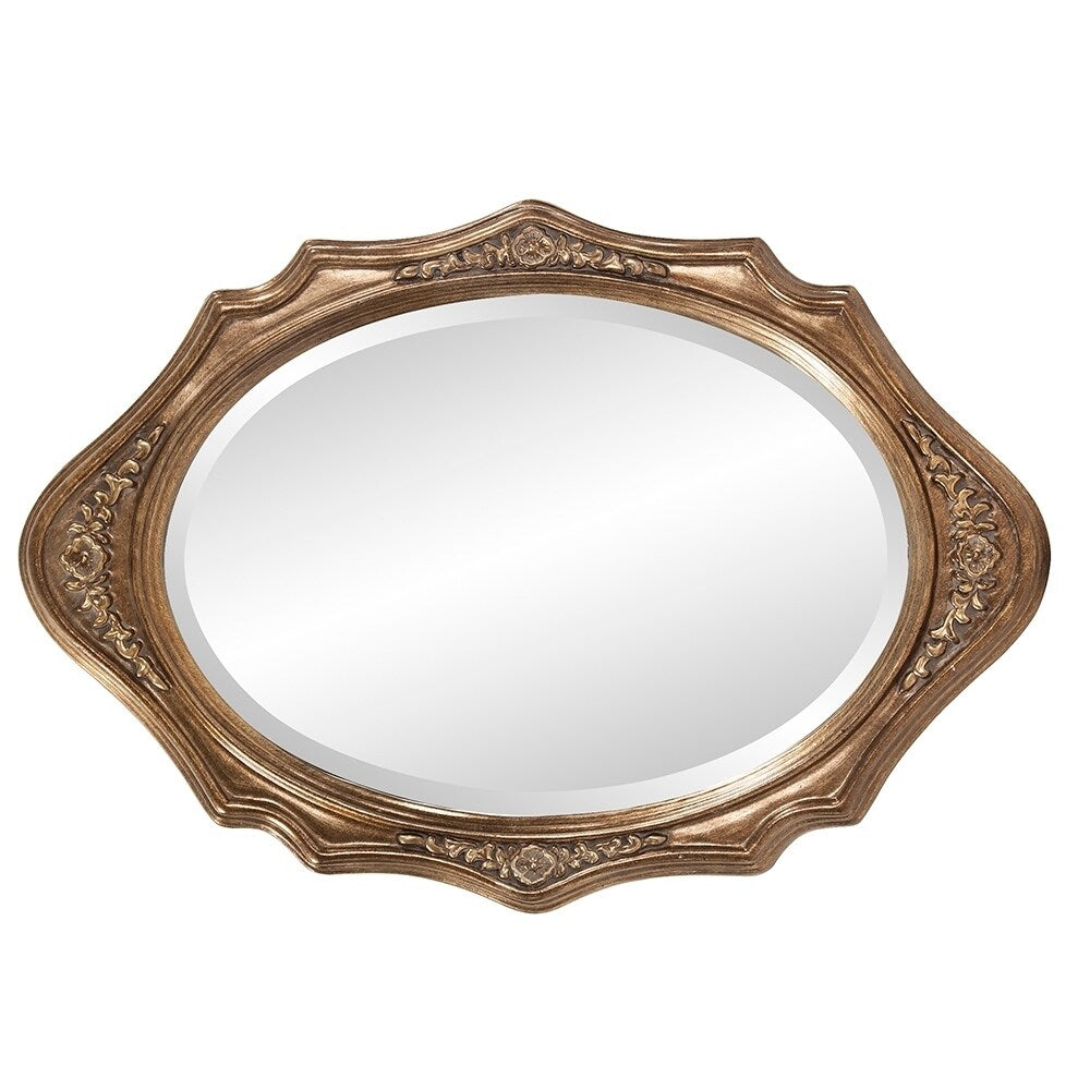Allan Andrews Bronze Wood Oval Framed Wall Mirror