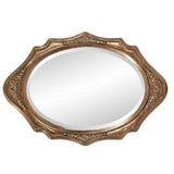 Allan Andrews Bronze Wood Oval Framed Wall Mirror
