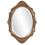 Allan Andrews Bronze Wood Oval Framed Wall Mirror
