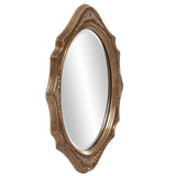 Allan Andrews Bronze Wood Oval Framed Wall Mirror