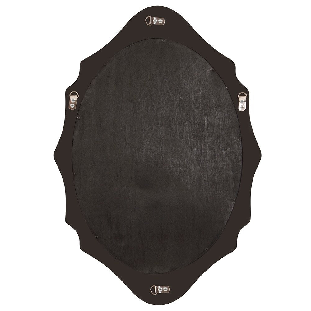 Allan Andrews Bronze Wood Oval Framed Wall Mirror