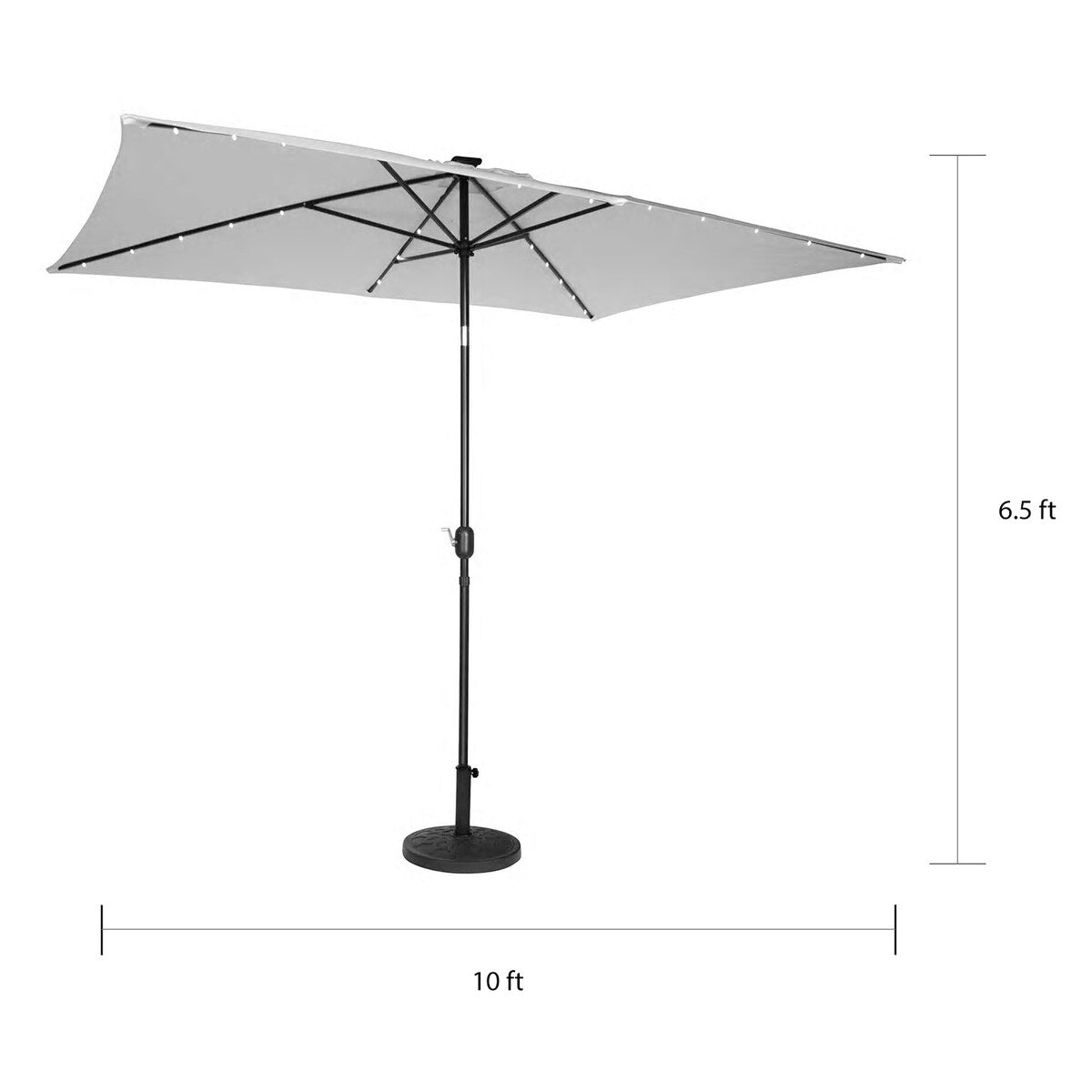 Trademark Innovations Solar LED Patio Umbrella