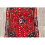 Traditional Abadeh Shiraz Persian Hand Made Tribal Area Rug Red - 5'2" x 3'7"