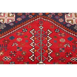 Traditional Abadeh Shiraz Persian Hand Made Tribal Area Rug Red - 5'2" x 3'7"