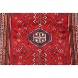 Traditional Abadeh Shiraz Persian Hand Made Tribal Area Rug Red - 5'2" x 3'7"