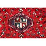 Traditional Abadeh Shiraz Persian Hand Made Tribal Area Rug Red - 5'2" x 3'7"