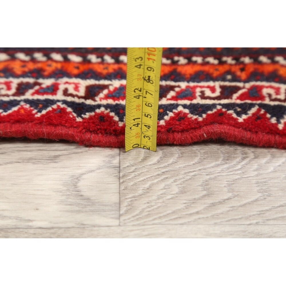 Traditional Abadeh Shiraz Persian Hand Made Tribal Area Rug Red - 5'2" x 3'7"