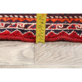 Traditional Abadeh Shiraz Persian Hand Made Tribal Area Rug Red - 5'2" x 3'7"