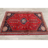 Traditional Abadeh Shiraz Persian Hand Made Tribal Area Rug Red - 5'2" x 3'7"