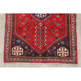 Traditional Abadeh Shiraz Persian Hand Made Tribal Area Rug Red - 5'2" x 3'7"