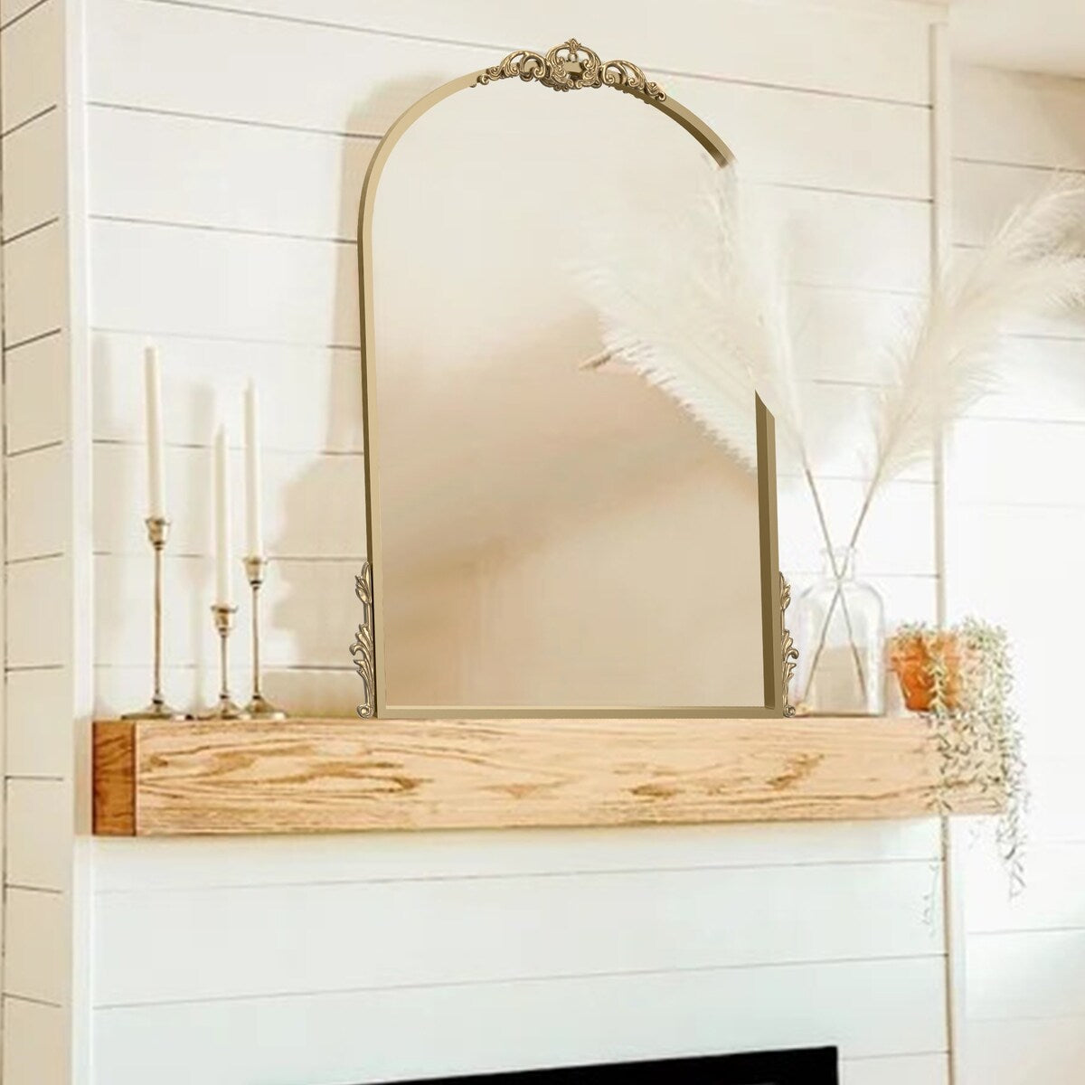 Traditional Arched Mirror Baroque Style Mirror