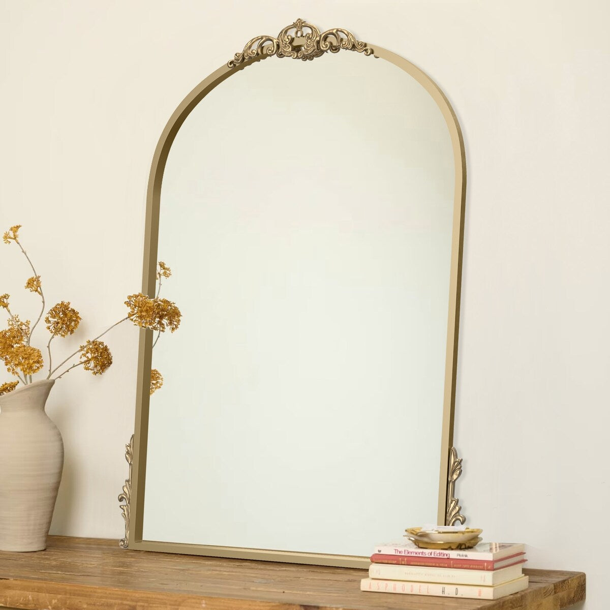 Traditional Arched Mirror Baroque Style Mirror