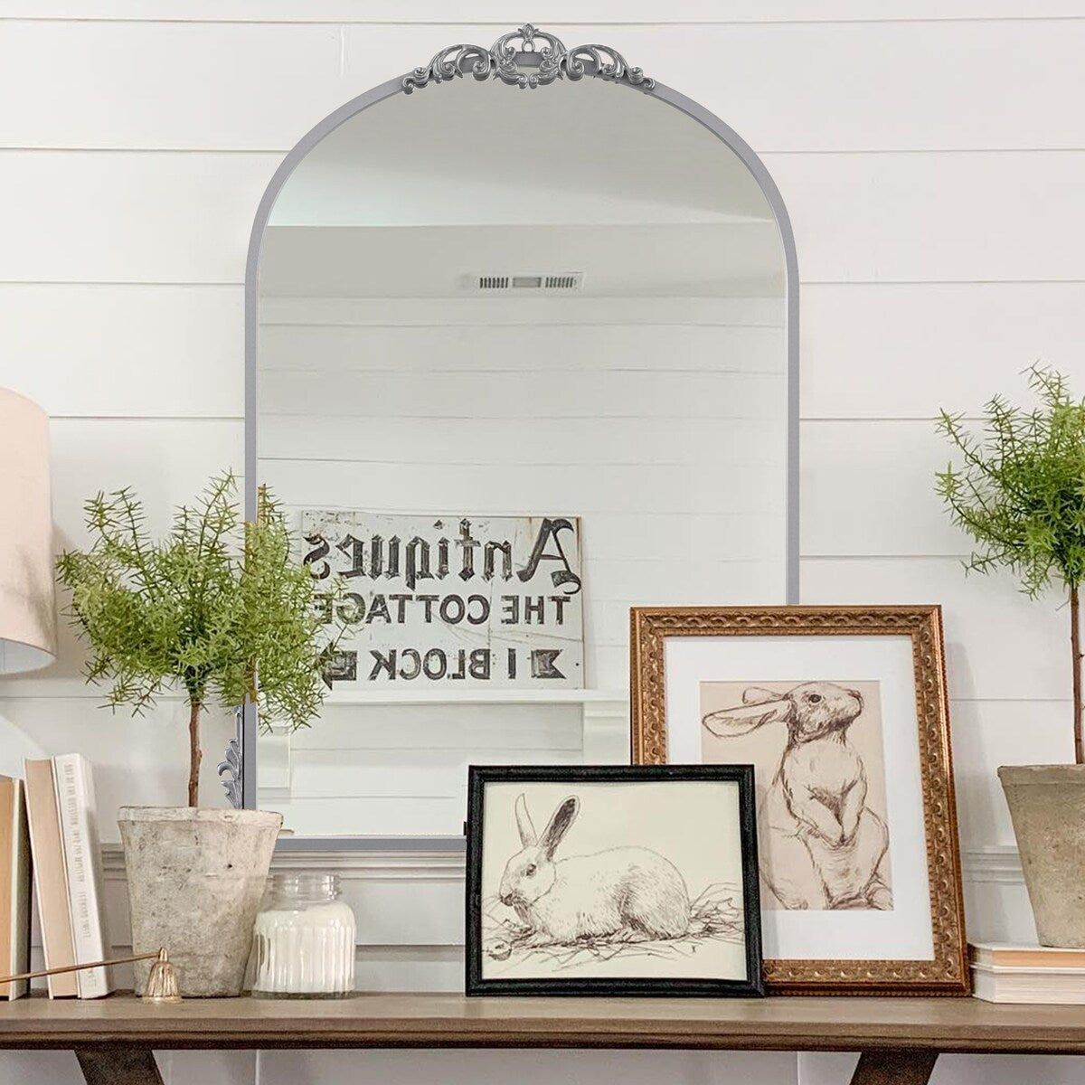 Traditional Arched Mirror Baroque Style Mirror
