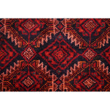 Traditional Balouch Afghan Carpet Hand Knotted Wool Oriental Area Rug - 6'11" x 3'7"