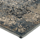 Traditional Bella Distressed Navy Rug by Carolina Weavers (2 x 8) - 1'11" x 7'6"